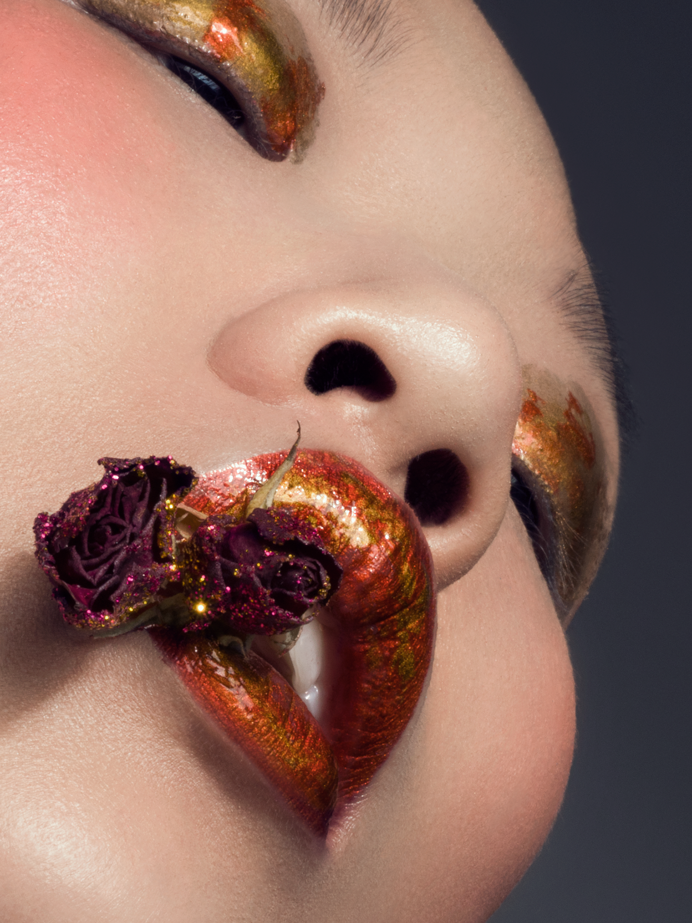photo retouch makeup color flower details closeup highend