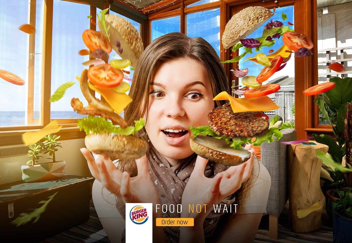 Food  logo burger social media social ads media