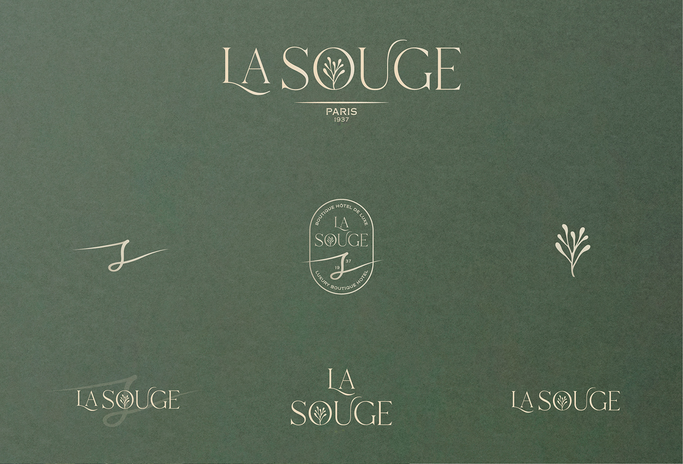 boutique brand identity concept hotel Logotype luxury Paris Spa visual identity restaurant