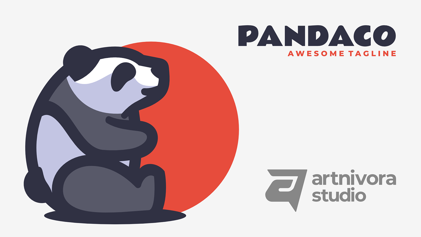 logo Logotype branding  company animal logos Logo Design brand identity Graphic Designer Panda 