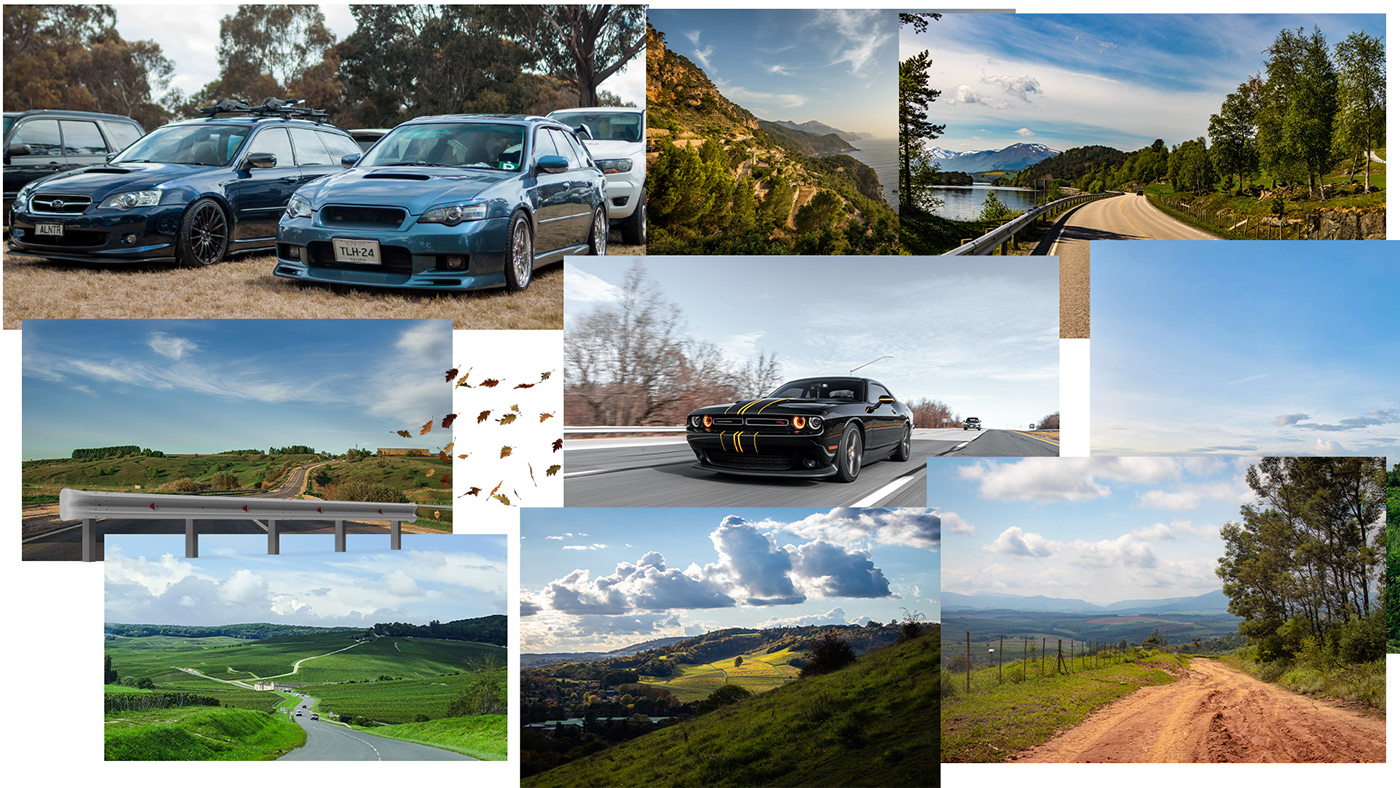 Subaru Cars retouching  Matte Painting Digital Art  manipulation photo editing Adobe Photoshop Landscape automotive  