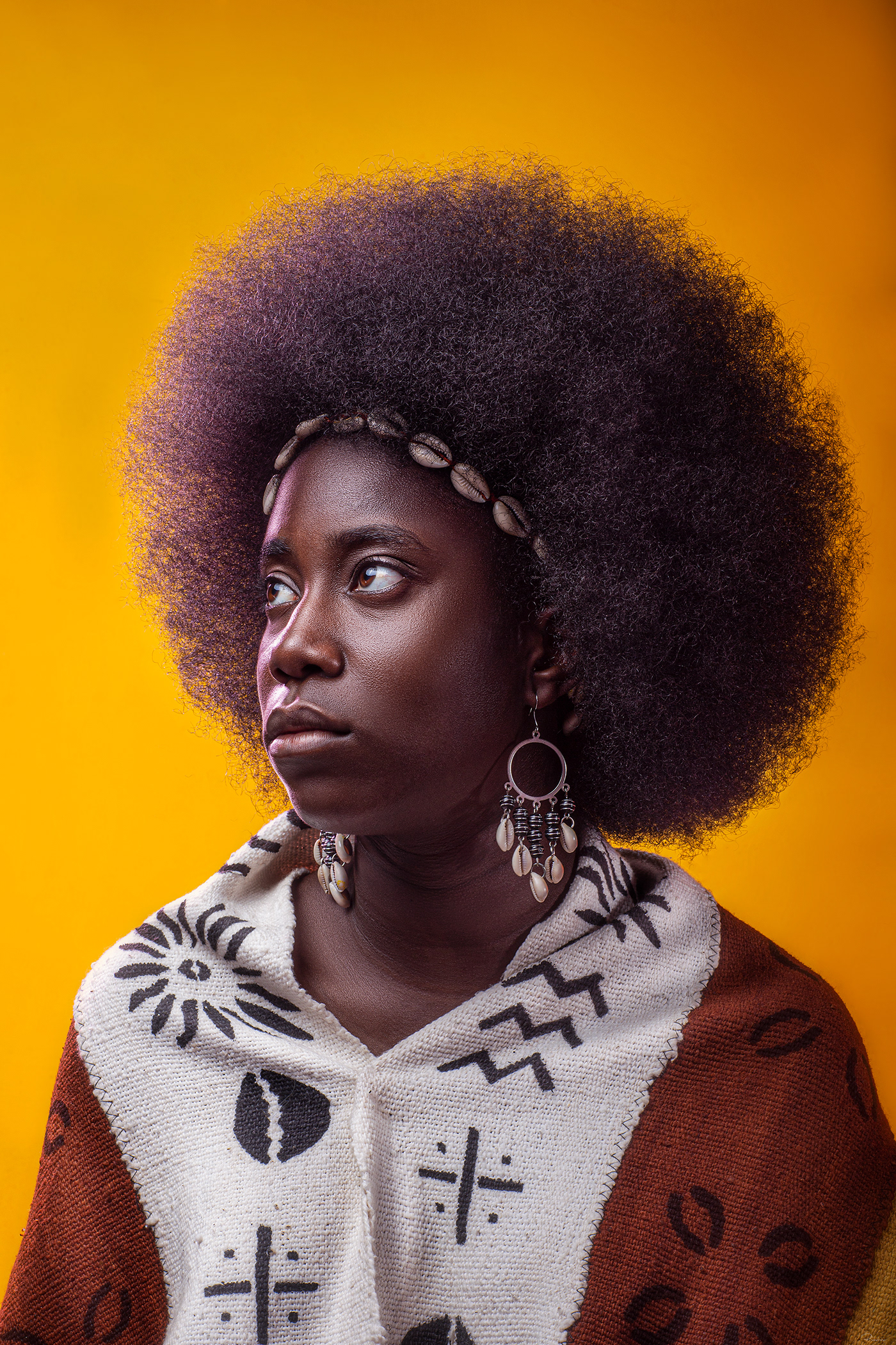 African Art afro beauty black hair human face photoshoot portrait woman