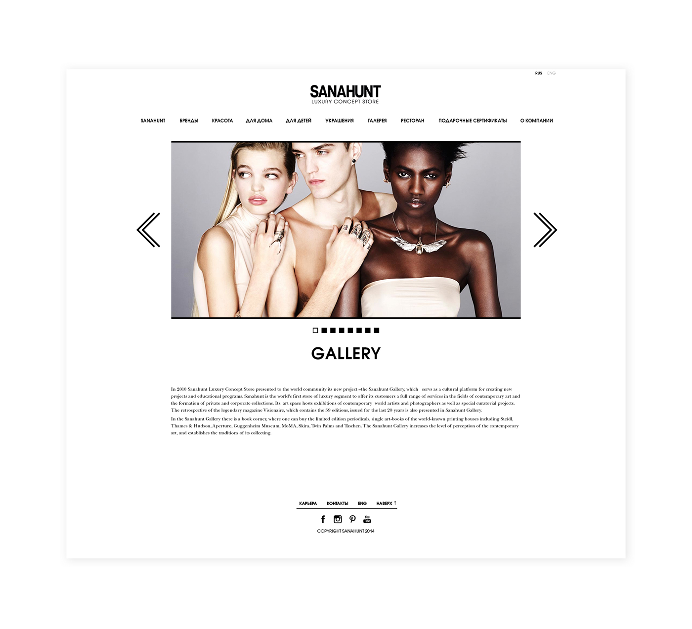 galitsky Web design Ecommerce e-commerce Online shop Luxury Online Shop Concept store online store