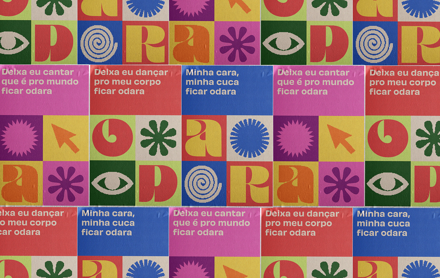 Brasil logo marketing   social media studio Tropical tropicalia colorido shapes texture