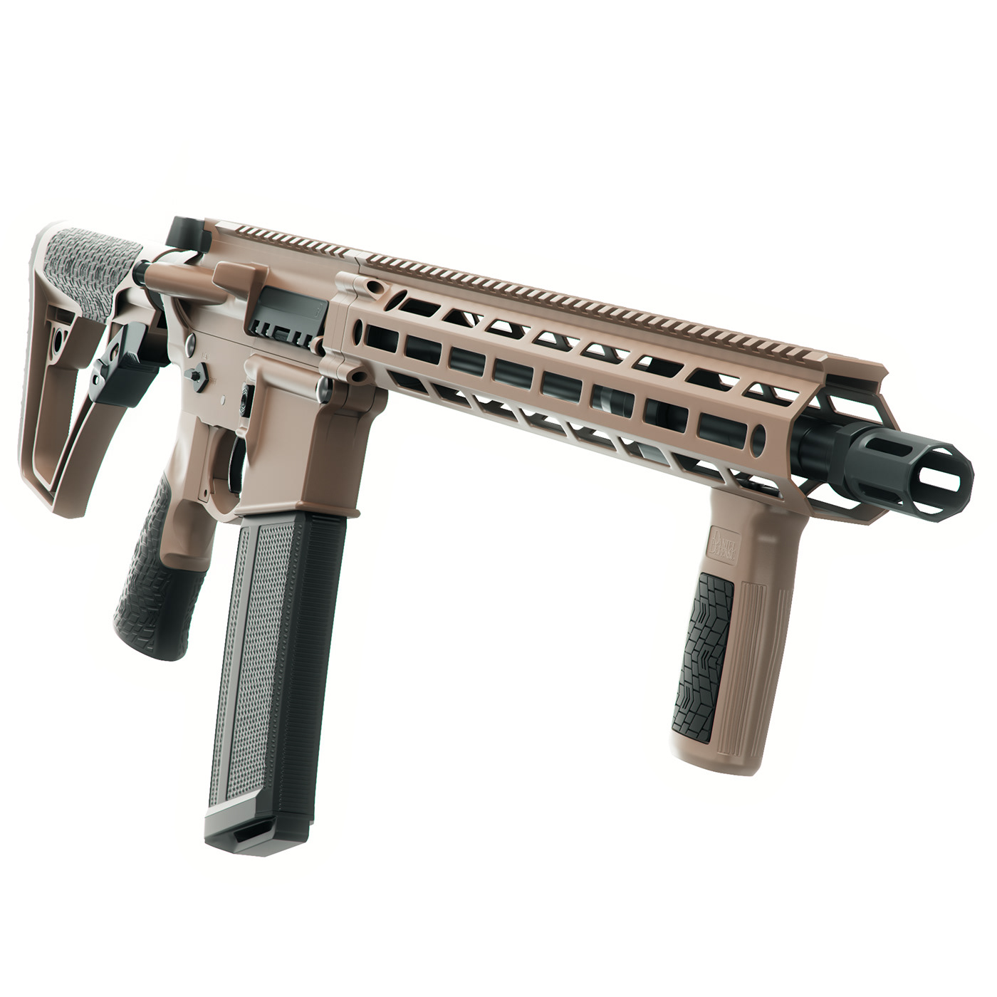 3D model Ammunition DanielDefense DDM4V7 firearm Gun Military projectile protection sniper rifle 