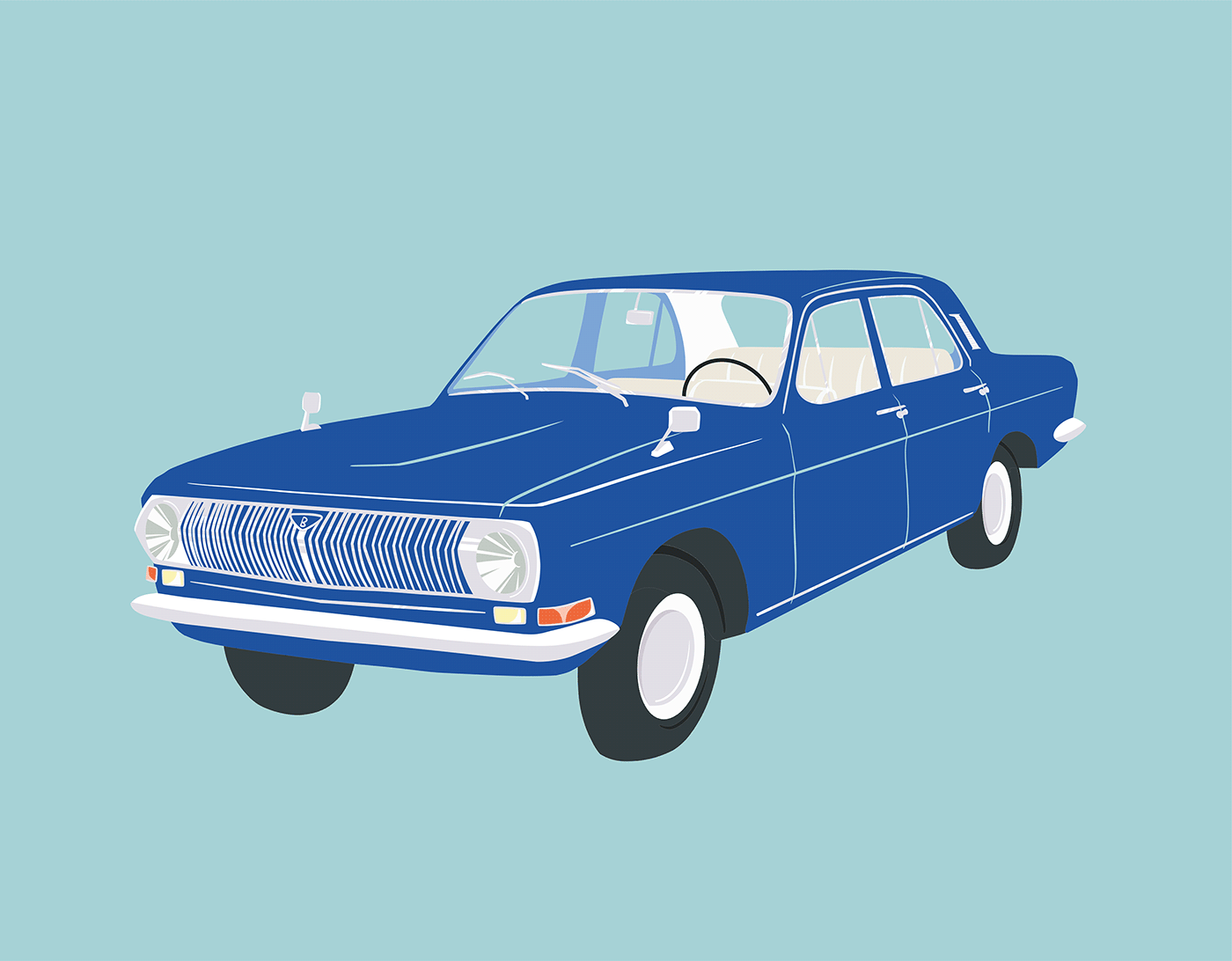 Cars print pattern ILLUSTRATION  Digital Art  cartoon digital illustration Procreate cars illustration soviet cars