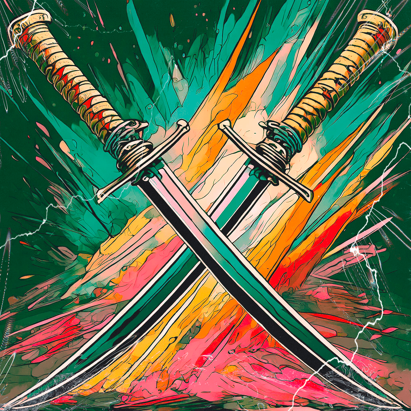 art digital concept art artwork Digital Art  katana samurai ninja warrior fantasy