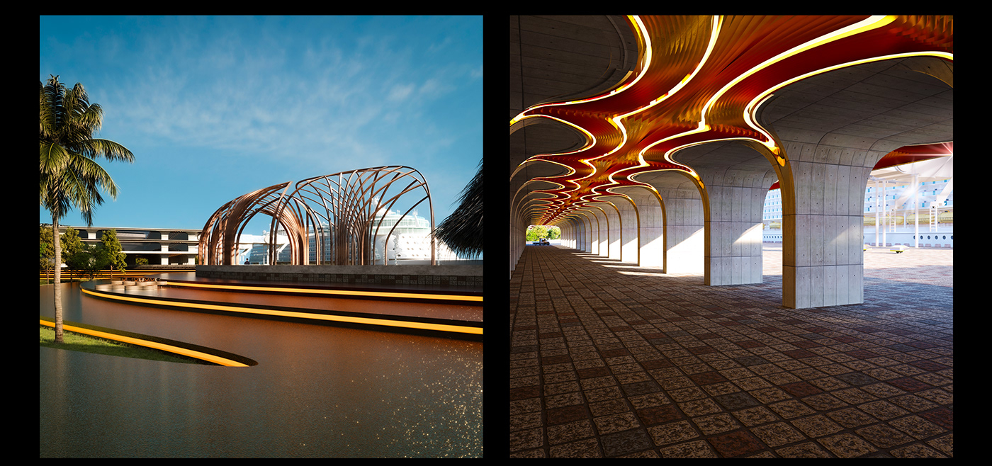 architecture visualization 3ds max CGI exterior corona Rhino graduation project architecture design рендер