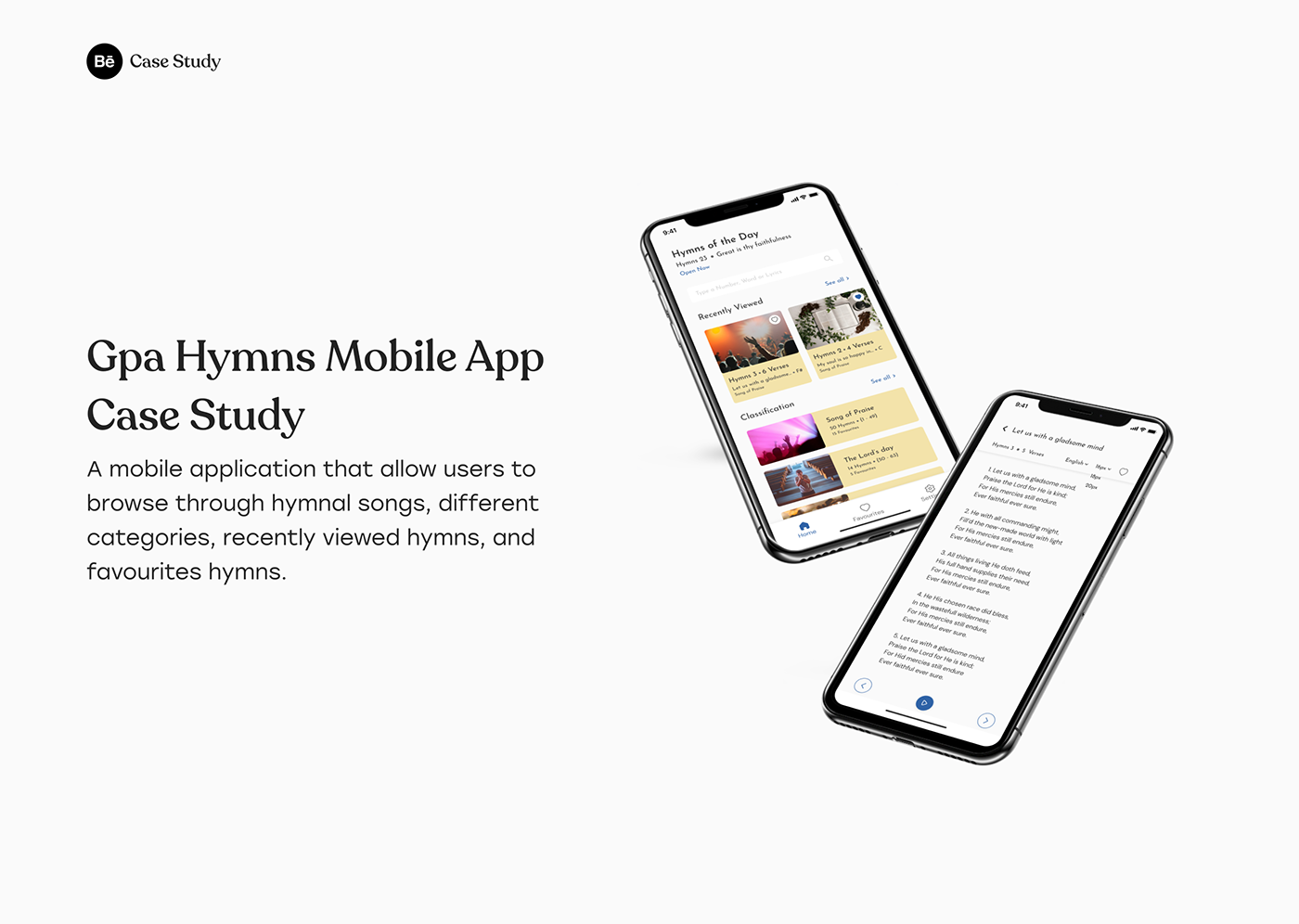 hymns app design mobile app design product design  ui design UX design app design interface design
