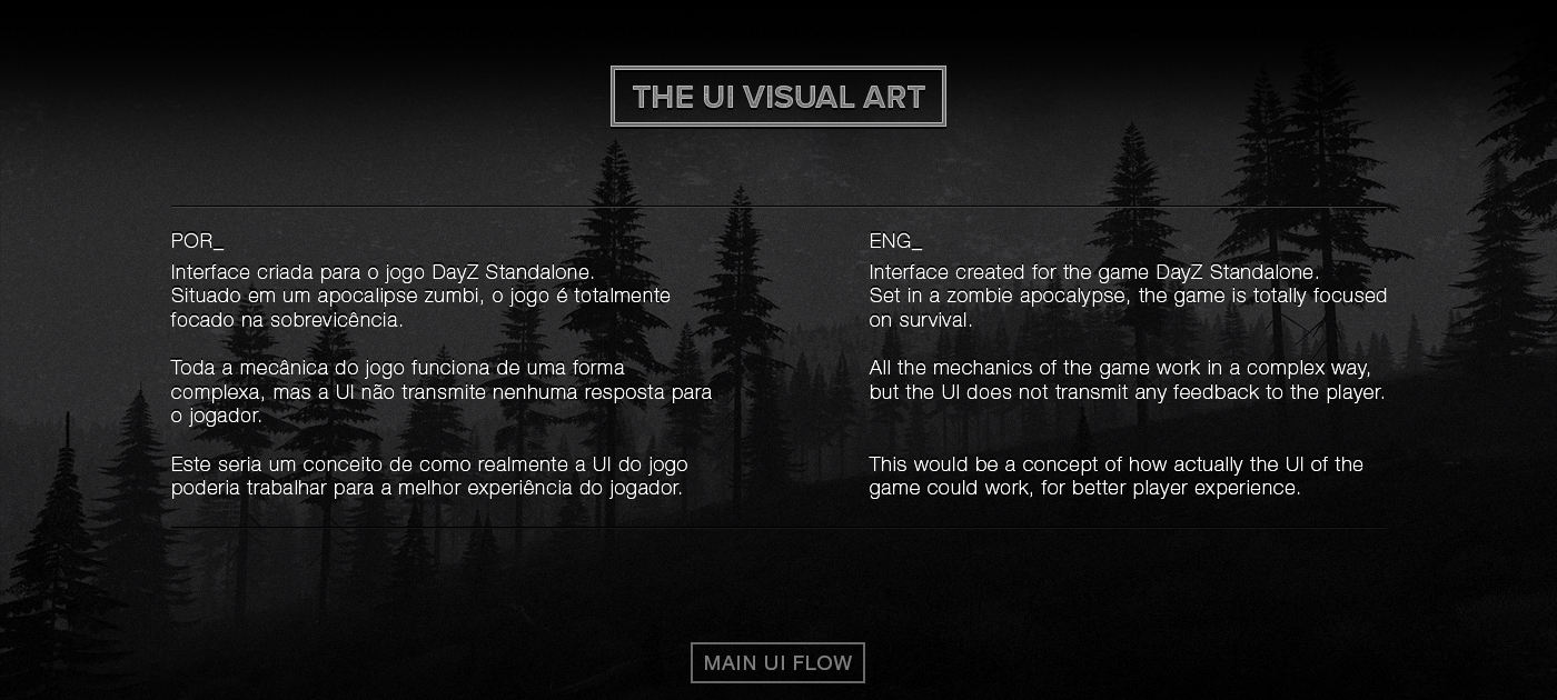 dayz zombie UI ux Bohemia standalone concept Interface gamedesign Games Video Games user Experience