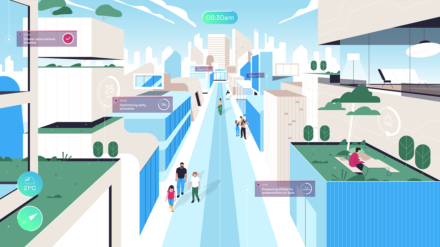 future city campaign saudiarabia Technology motiongraphics storyboard