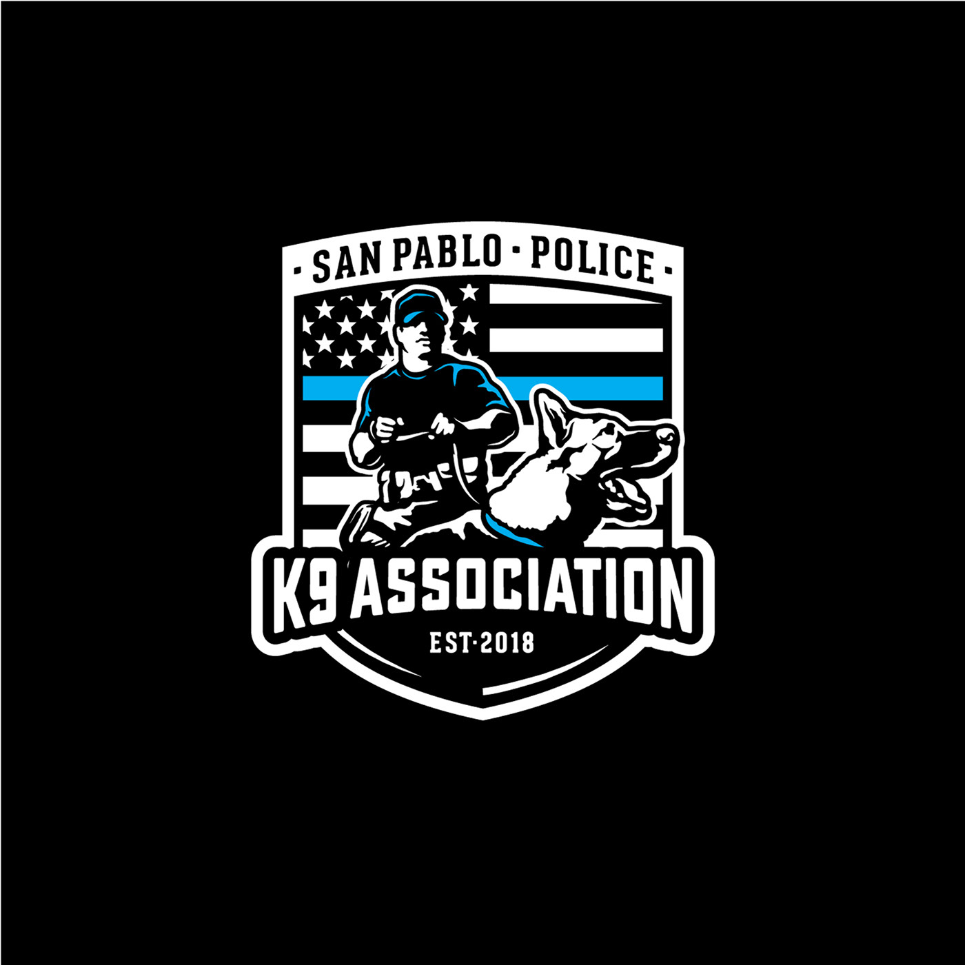 Association dog k9 law enforcement police police officer san pablo thin blue line