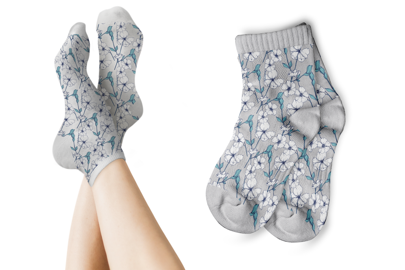 design Fashion  footwear pattern print socks textile