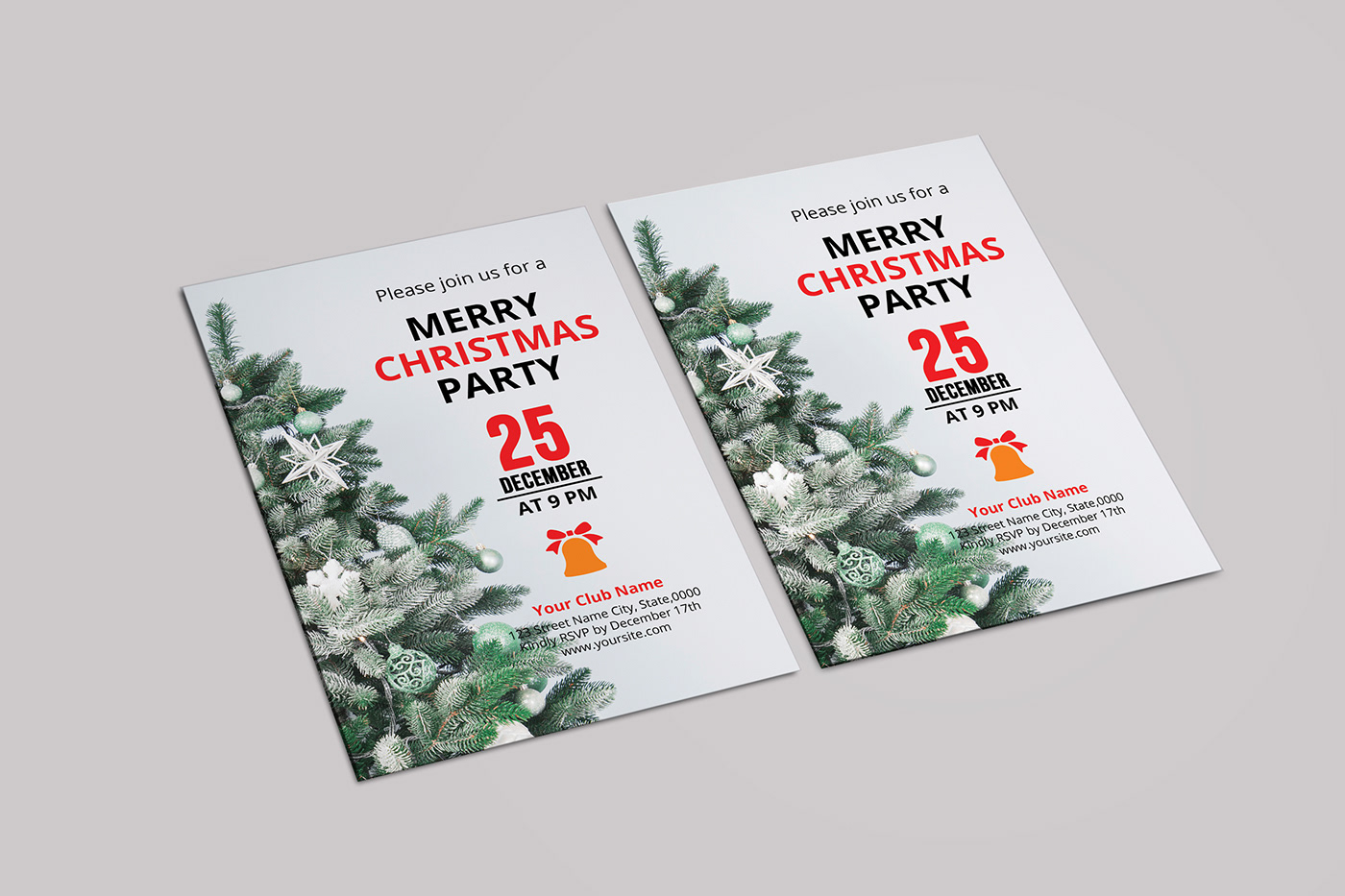 christmas party flyer template printable holiday party invitation flyer christmas invitations