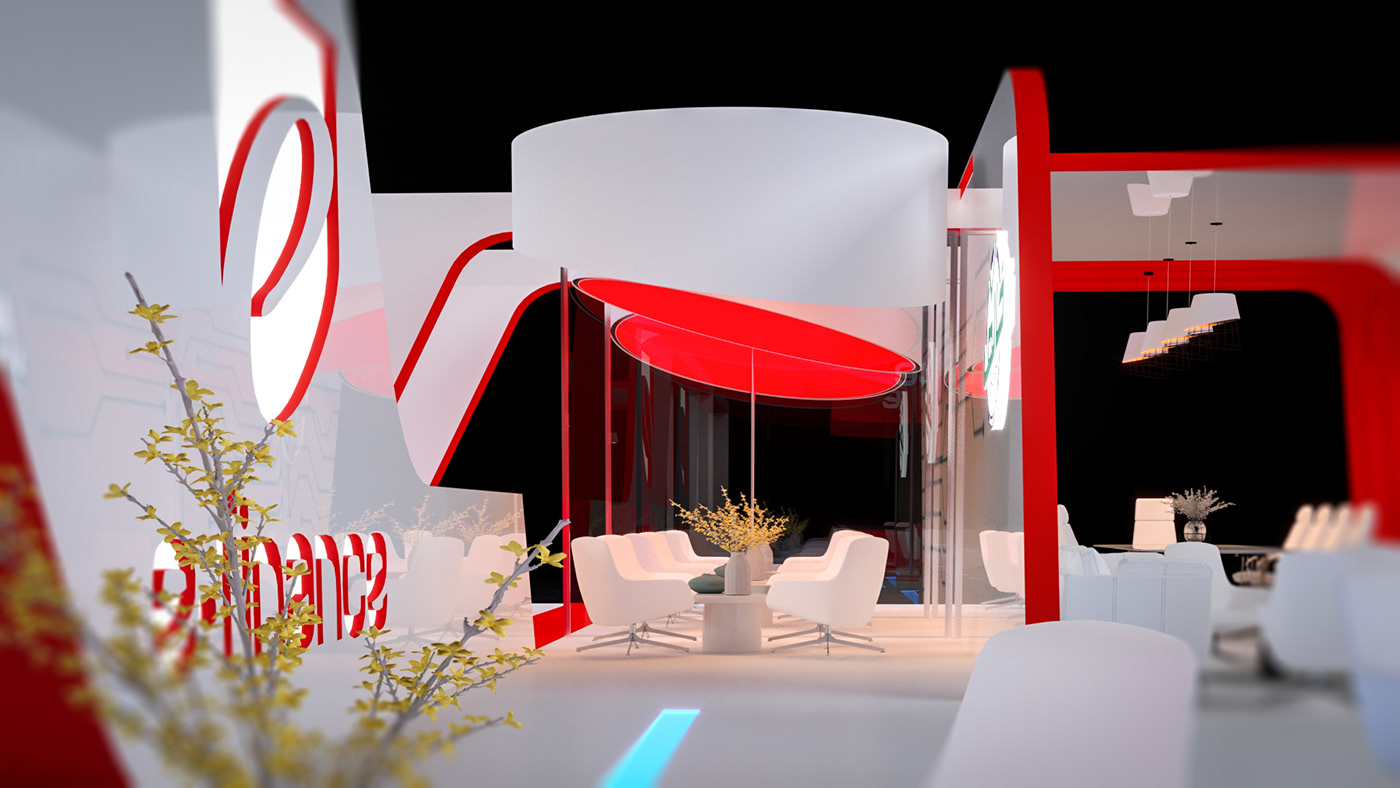 design booth Event ict corona visualization e finance e-finance pixel studio booth design