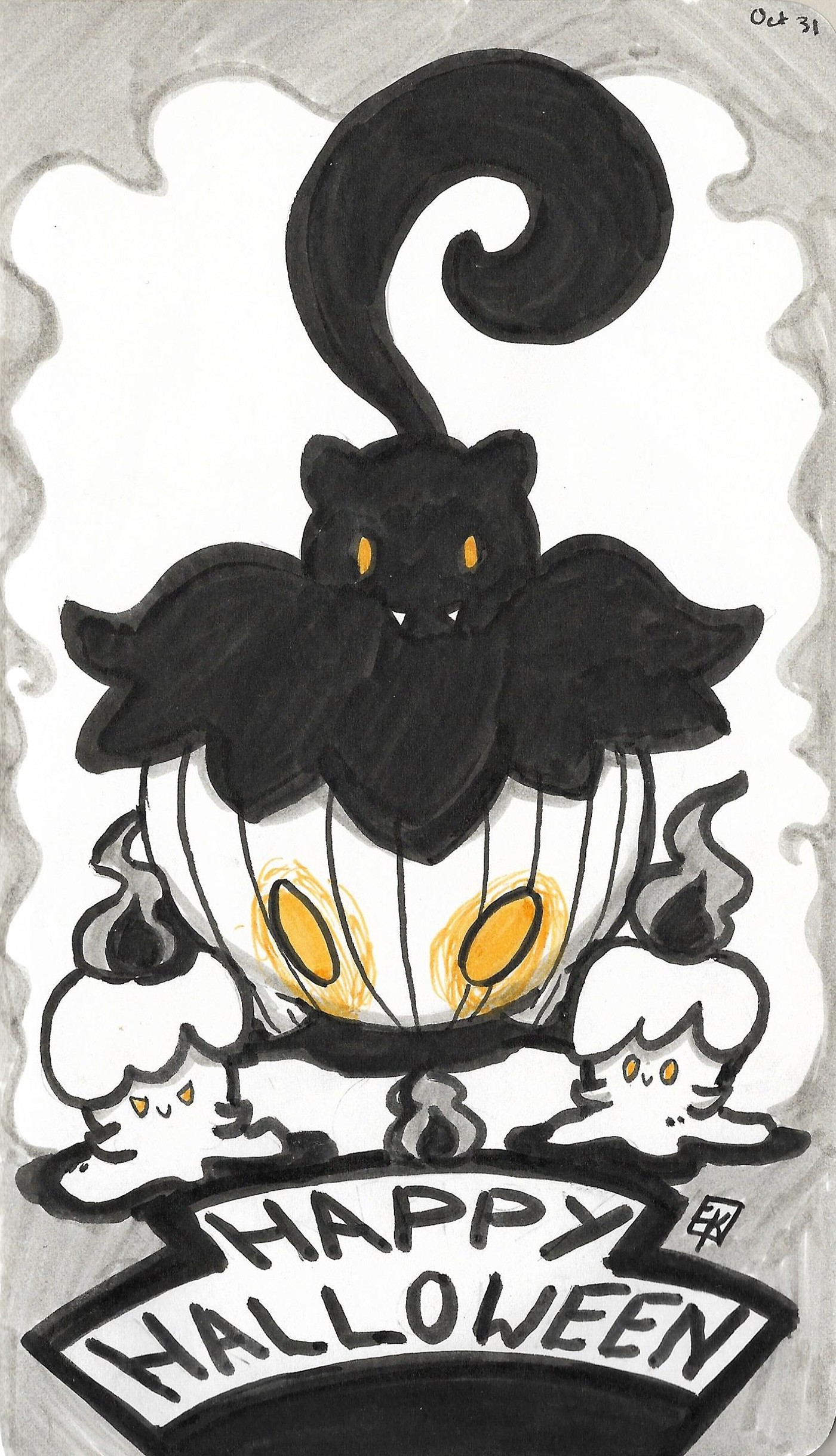 inktober october ink traditional ILLUSTRATION  Character design  Halloween