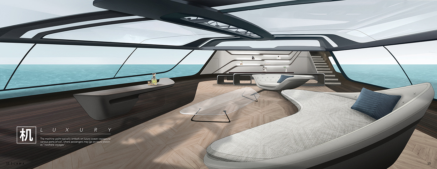 automobile concept art yacht