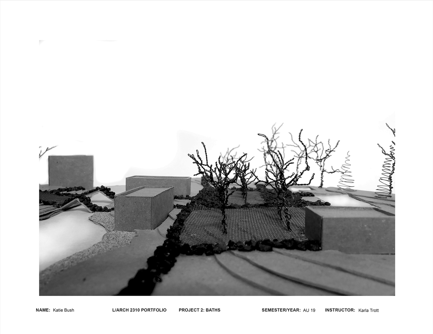 architecture BATH HOUSE chip board Landscape model topography