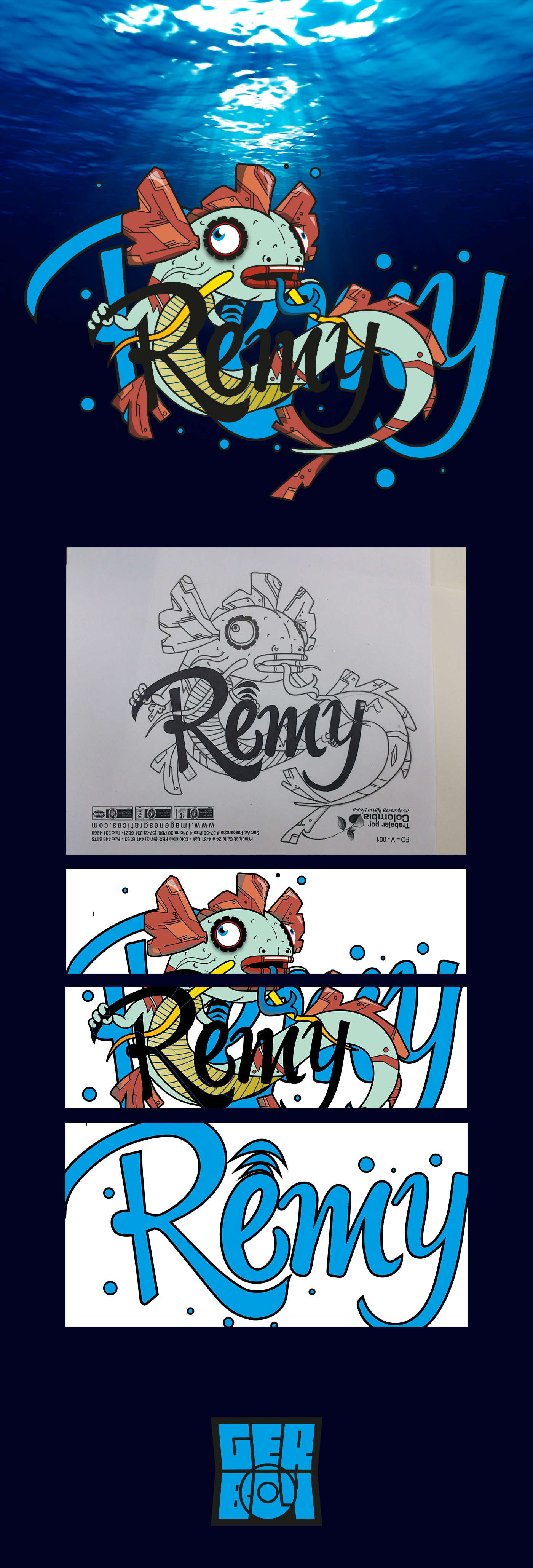 fish remy gerboy ilustration Ocean eater pez Cali colombia