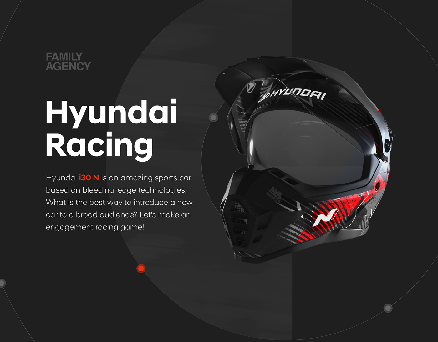 Advertising  game Hyundai i30 N motion Racing social media UI ux Web