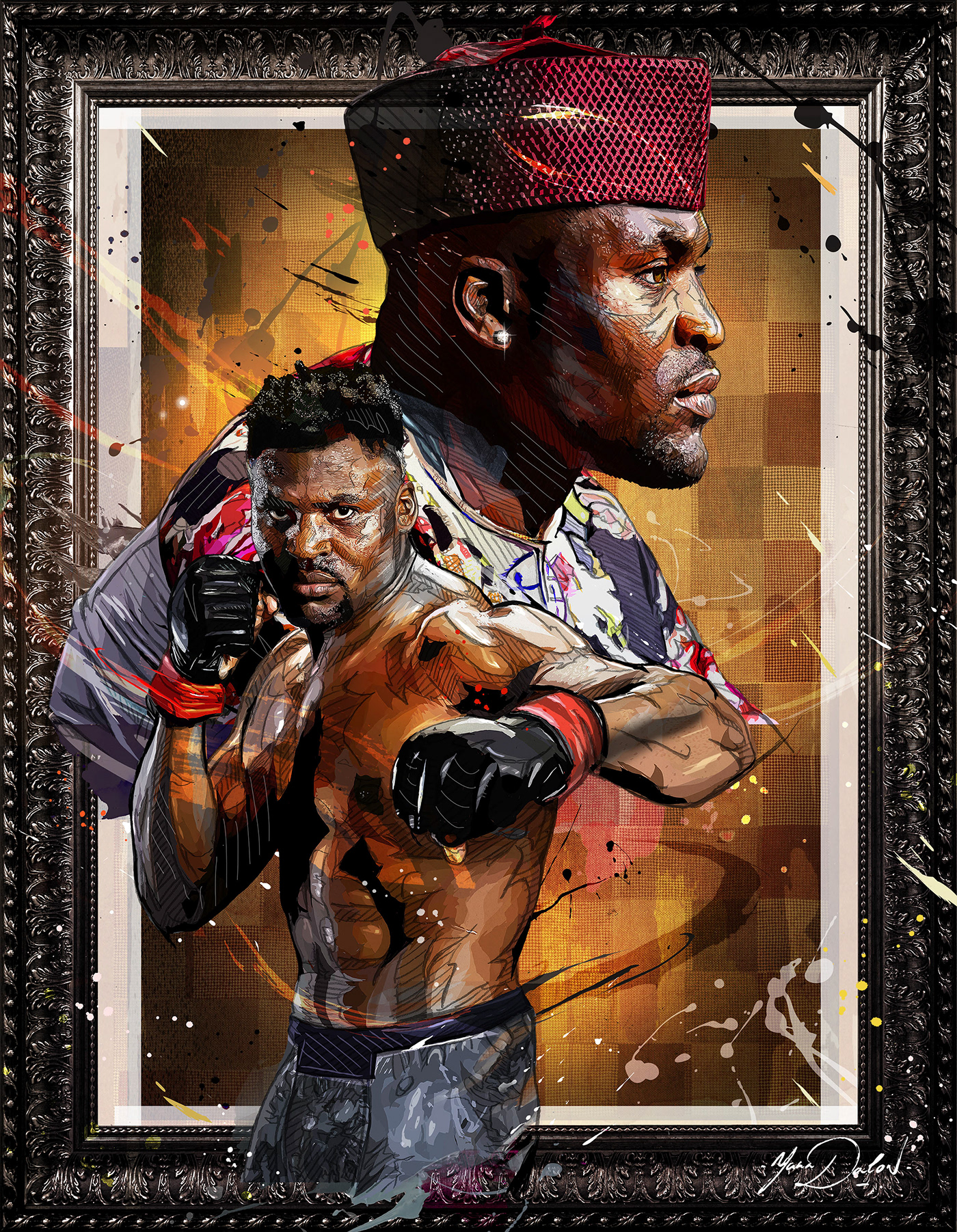 UFC ngannou MMA Martial Arts africa UFC Poster fight afro Fashion  PFL