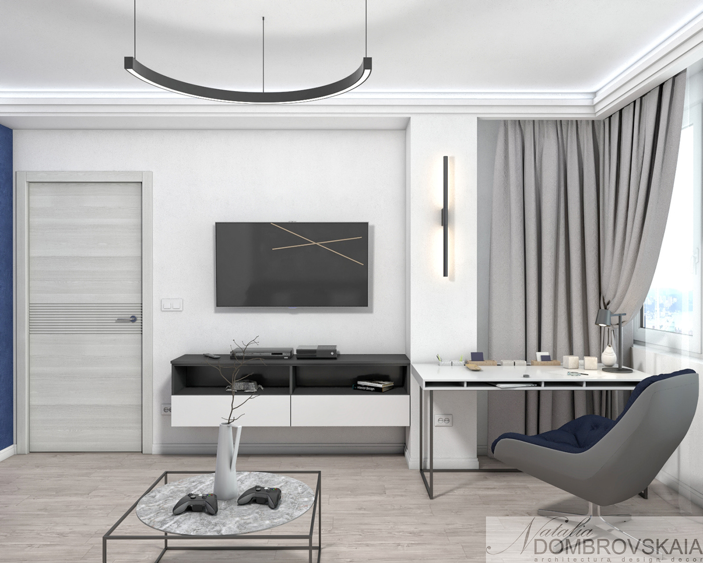 interior design  visualization 3D modern kitchen furniture design  bedroom design