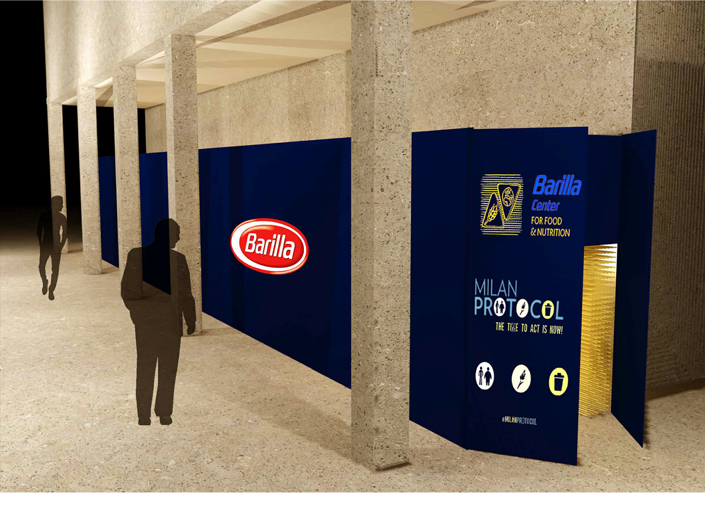 interior design event barilla project foodfortheplanet Expo2015 infographic Event Sustainable activeevent