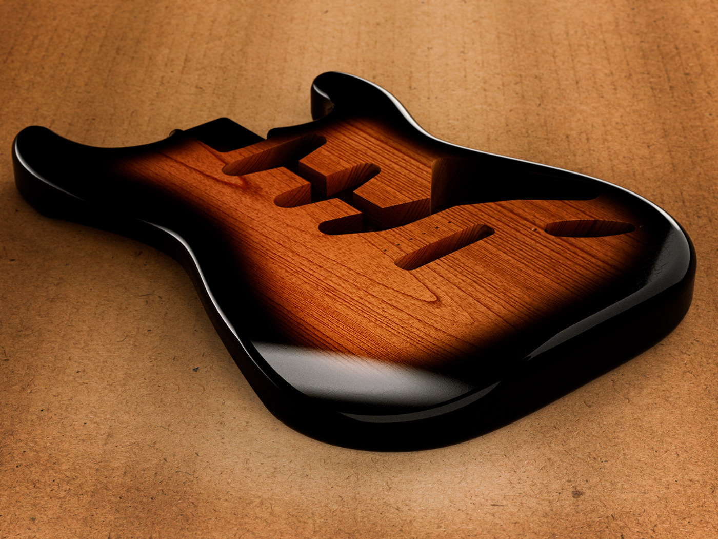 fender stratocaster CGI Render visualization guitar