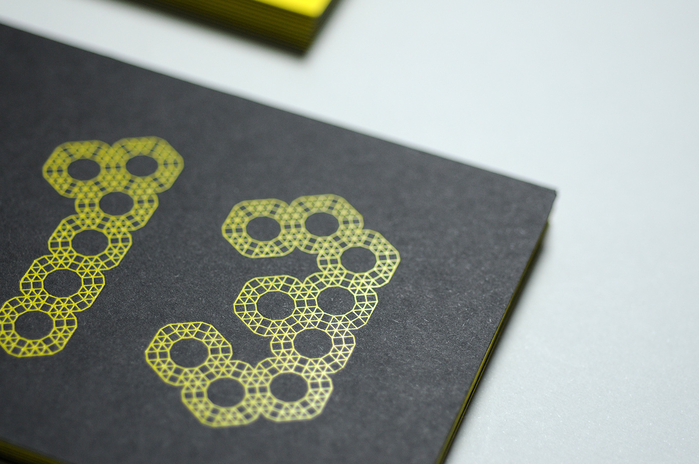 Foil Blocking yellow hot stamping duplex visual identity