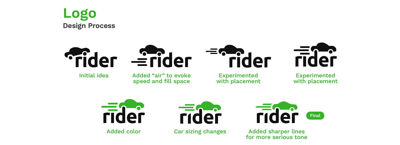 mobile app brand logo Cars transportation clean Minimalism app design