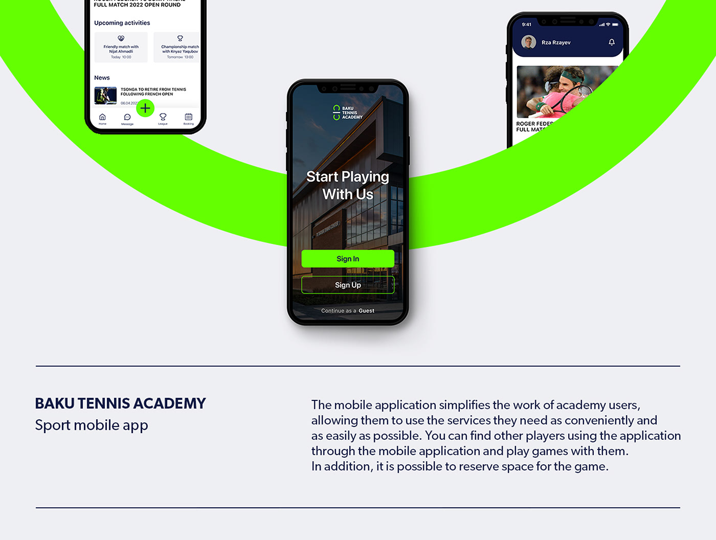 Figma Mobile app mobile app design sports tennis UI UI/UX user experience user interface ux