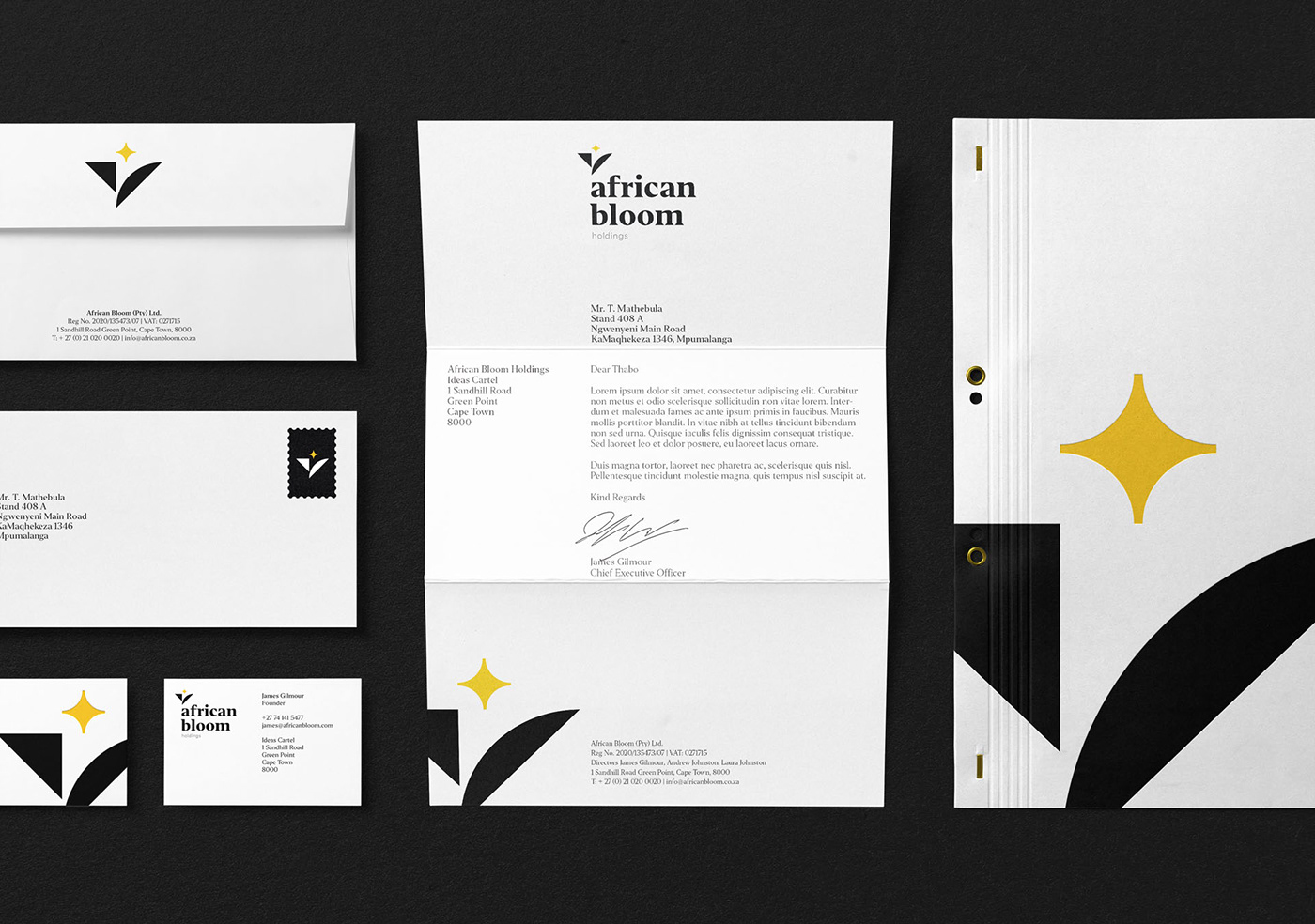 african Business Cards cannabis CBD Flowers geometric Identity Design miminalist Stationery Web Design 