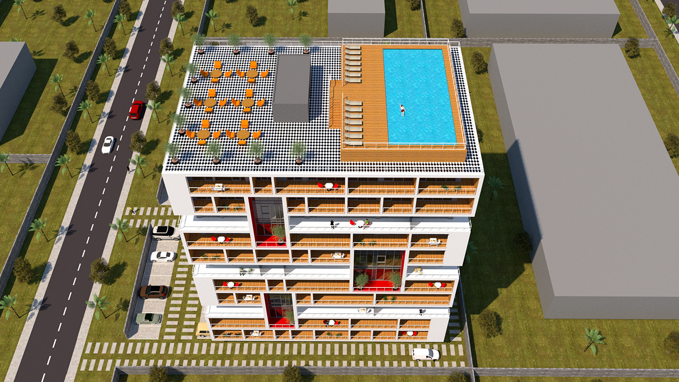 apartments doubleheight DRC frames kinshasa residences residential SelimSenin Void