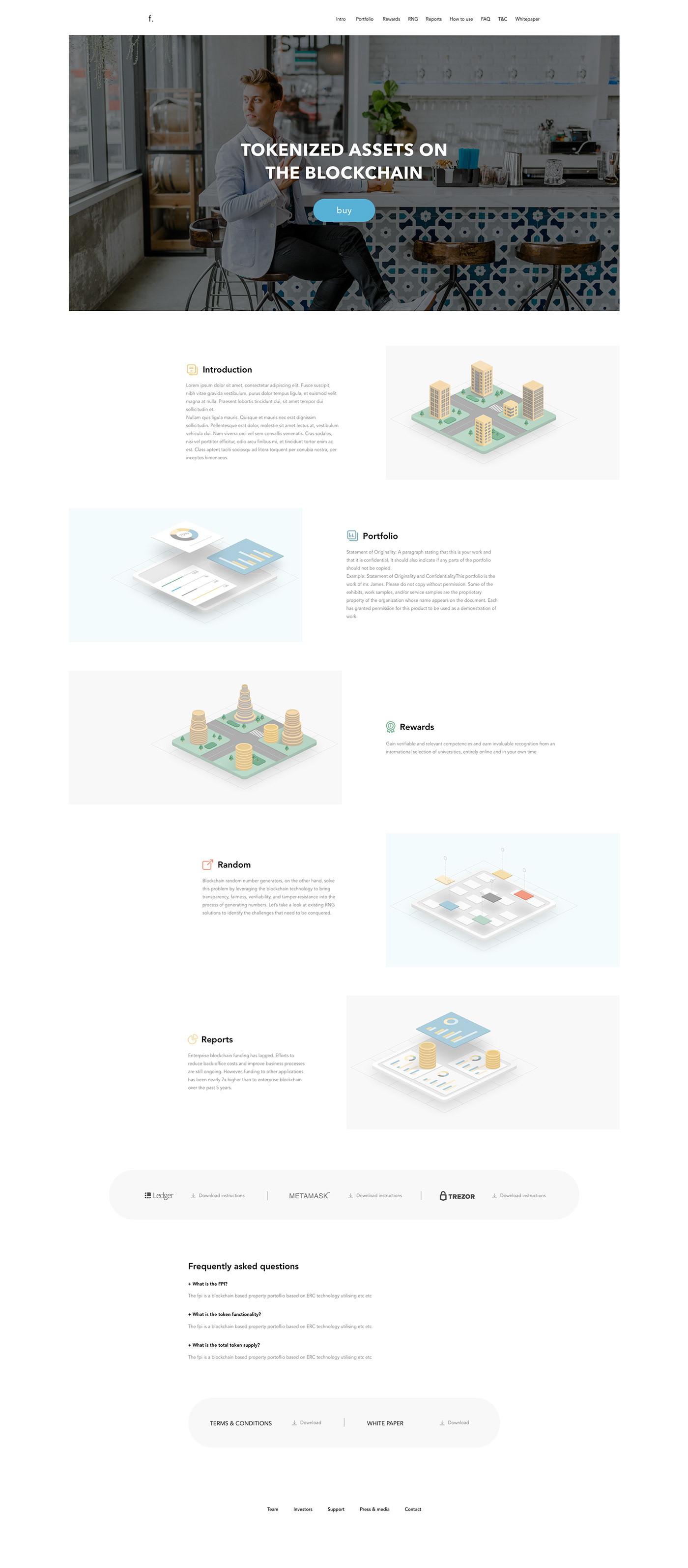 blockchain buildings design designbysketch landing token Webdesign whitepaper