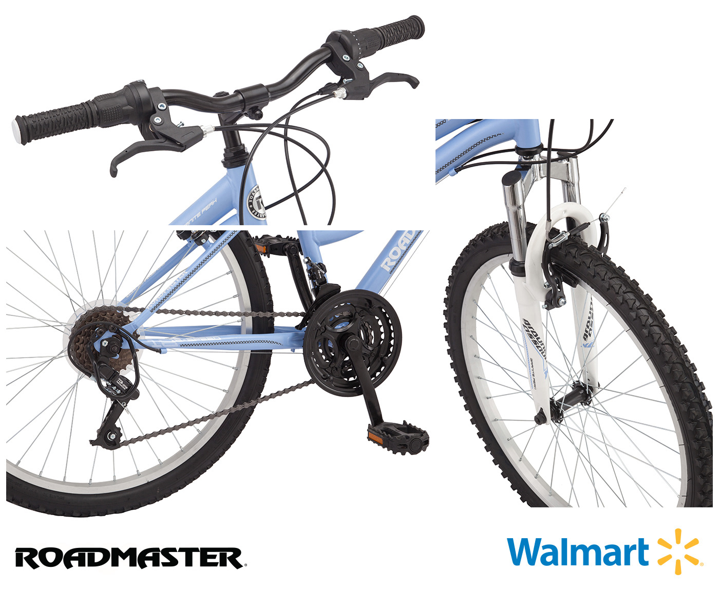 roadmaster Bicycle mountain bike halftone gradient periwinkle teal