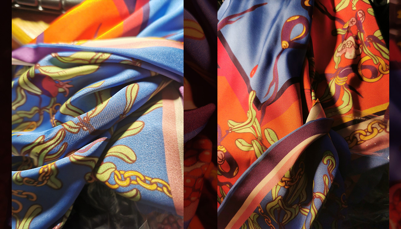 pillow textile Fashion  Style SILK fashion design ILLUSTRATION  cartoon silk scarf