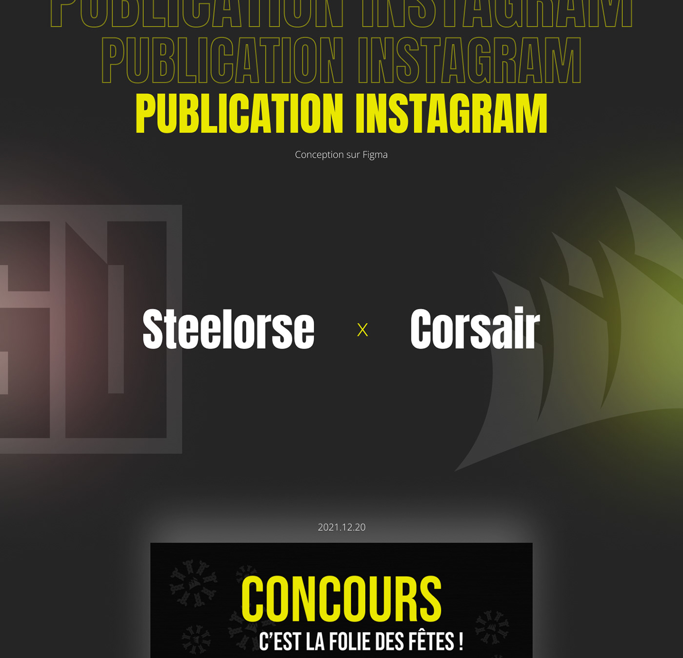 content creation corsair figma design Gaming gaming design Instagram Post social media Social Media Design Social media post Steelorse