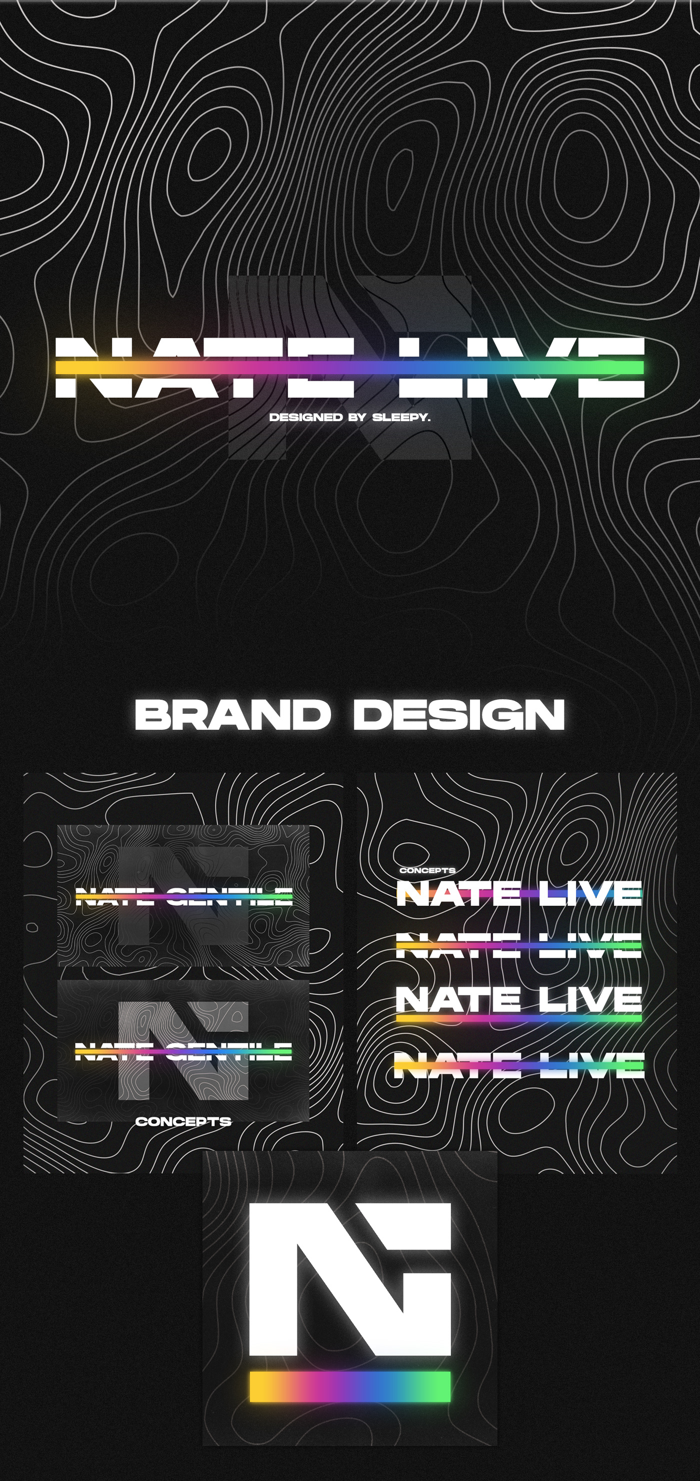 brand identity INFLUENCER Social Media Design Twitch Overlay twitch design thumbnails miniaturas Streamer nate gentile nate live