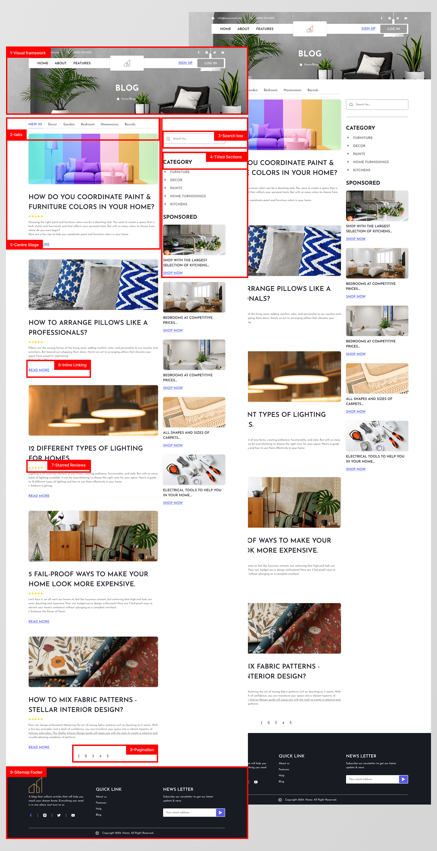 UI Patterns iti landing page furniture Web Design  Website sign in page Figma ui design UI Pattern