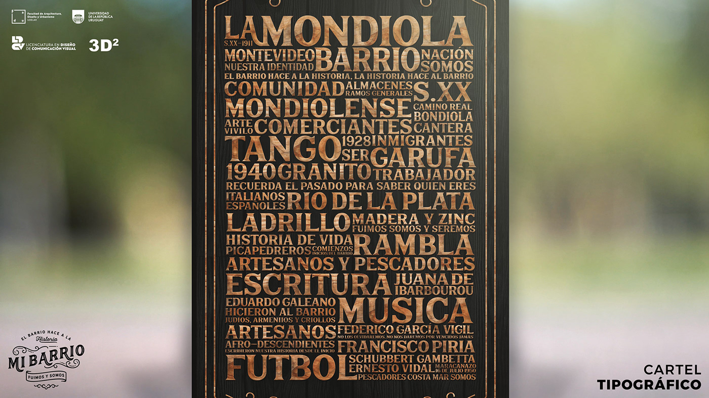 graphic design designer team proyect app cartel poster typo uruguay