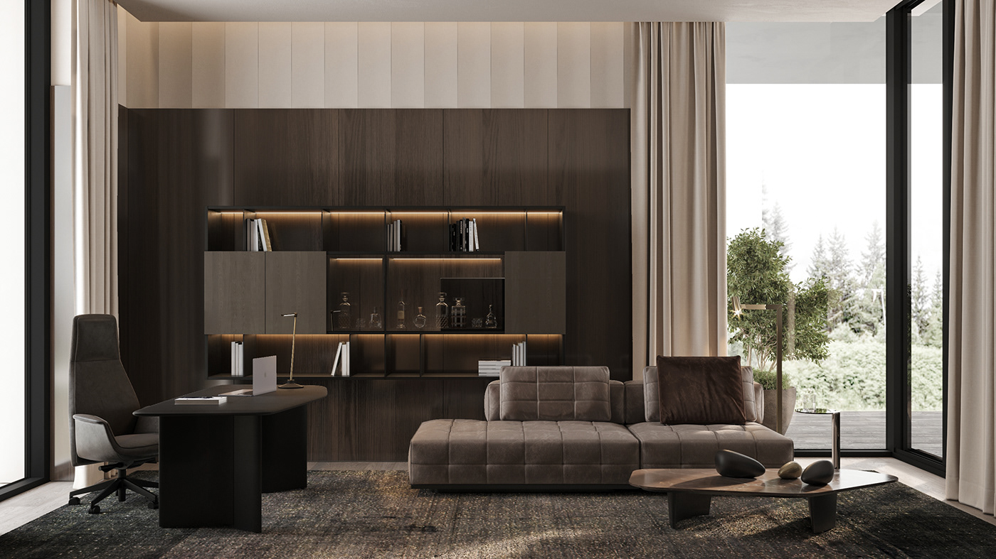 3ds max Interior interior design  luxury Render visualization vray дом интерьер