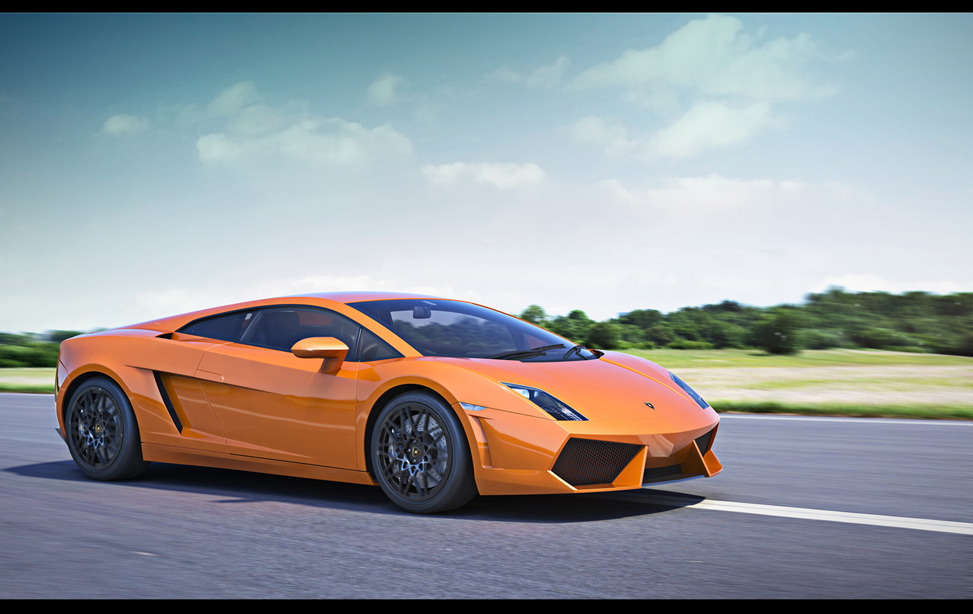 Lamborghini Gallardo advertisment 3d visuallization CGI artwork digital