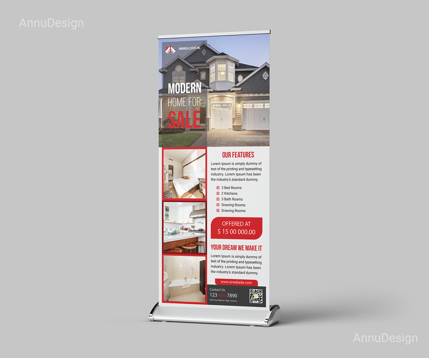 advertisement real estate corporate professional Promotion Signage Roll Up banner marketing   design