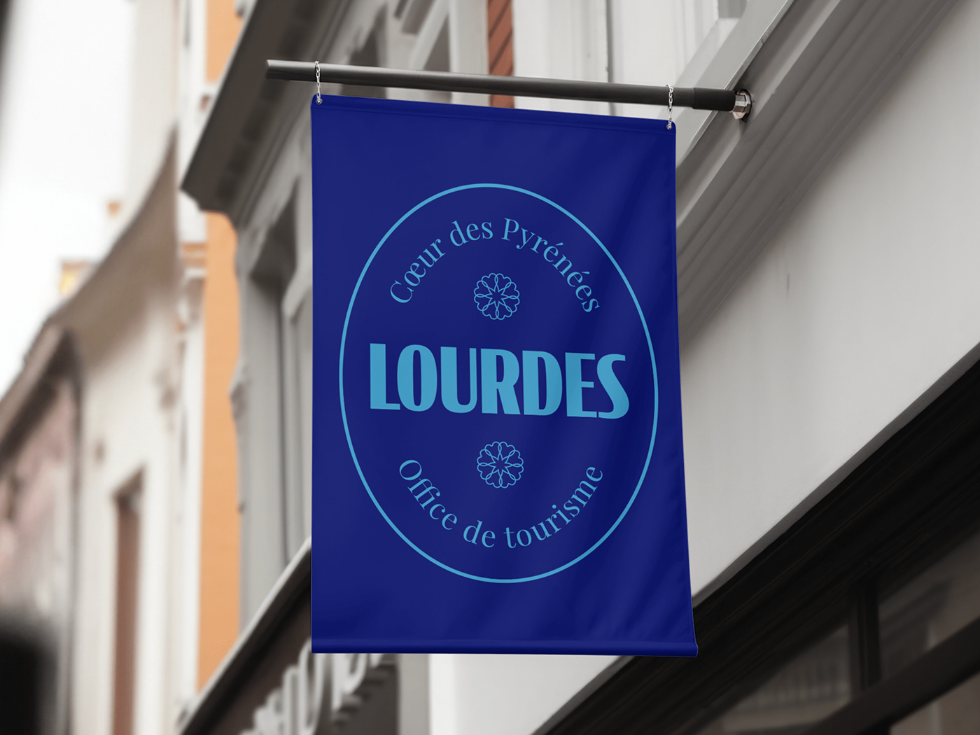 Lourdes redesign Logotype branding  Graphic Designer Logo Design visual identity Tourisme tourism