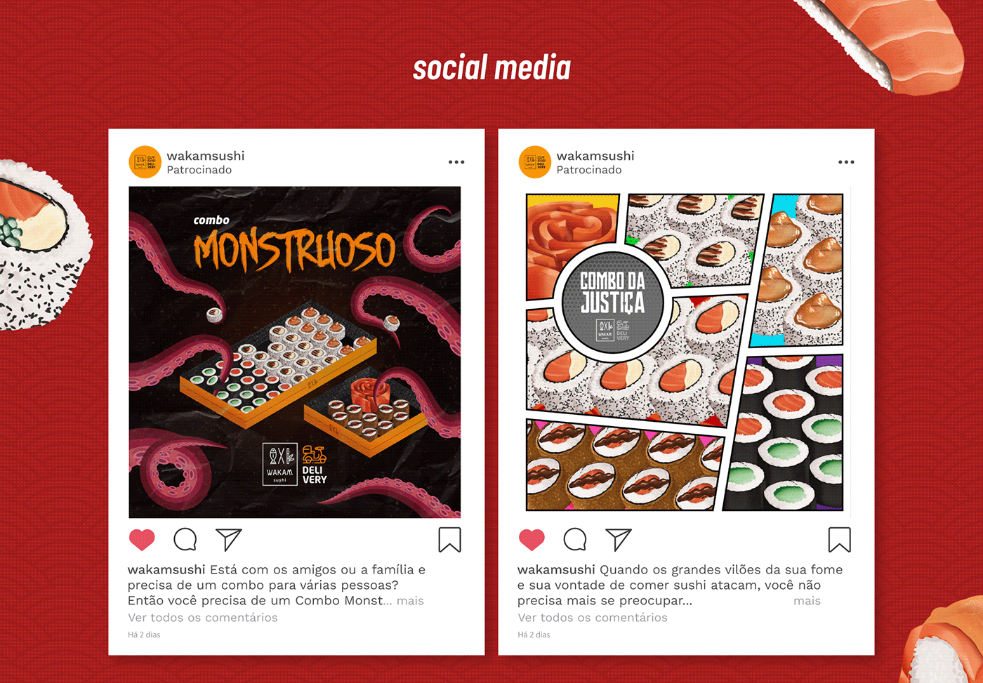 delivery design instagram marketing   publicidade Redes Sociais restaurante Social media post Socialmedia Sushi
