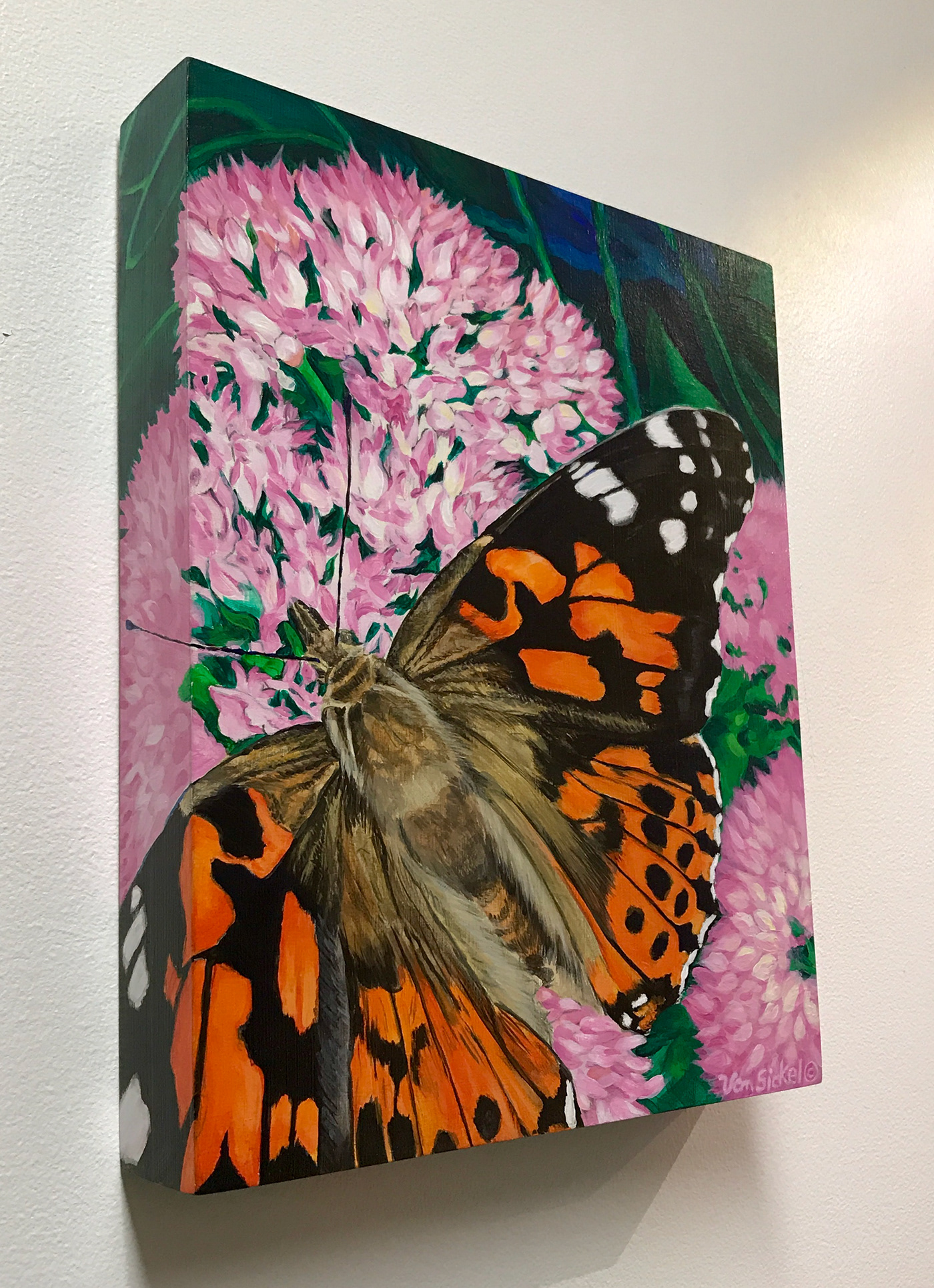 acrylic butterfly painting   orange butterfly