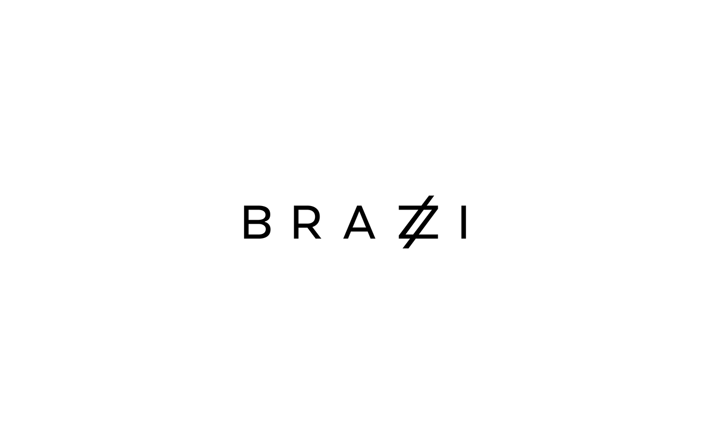 brazzi photographer Photography  Fashion  model minimal wordmark brand Logotype identity