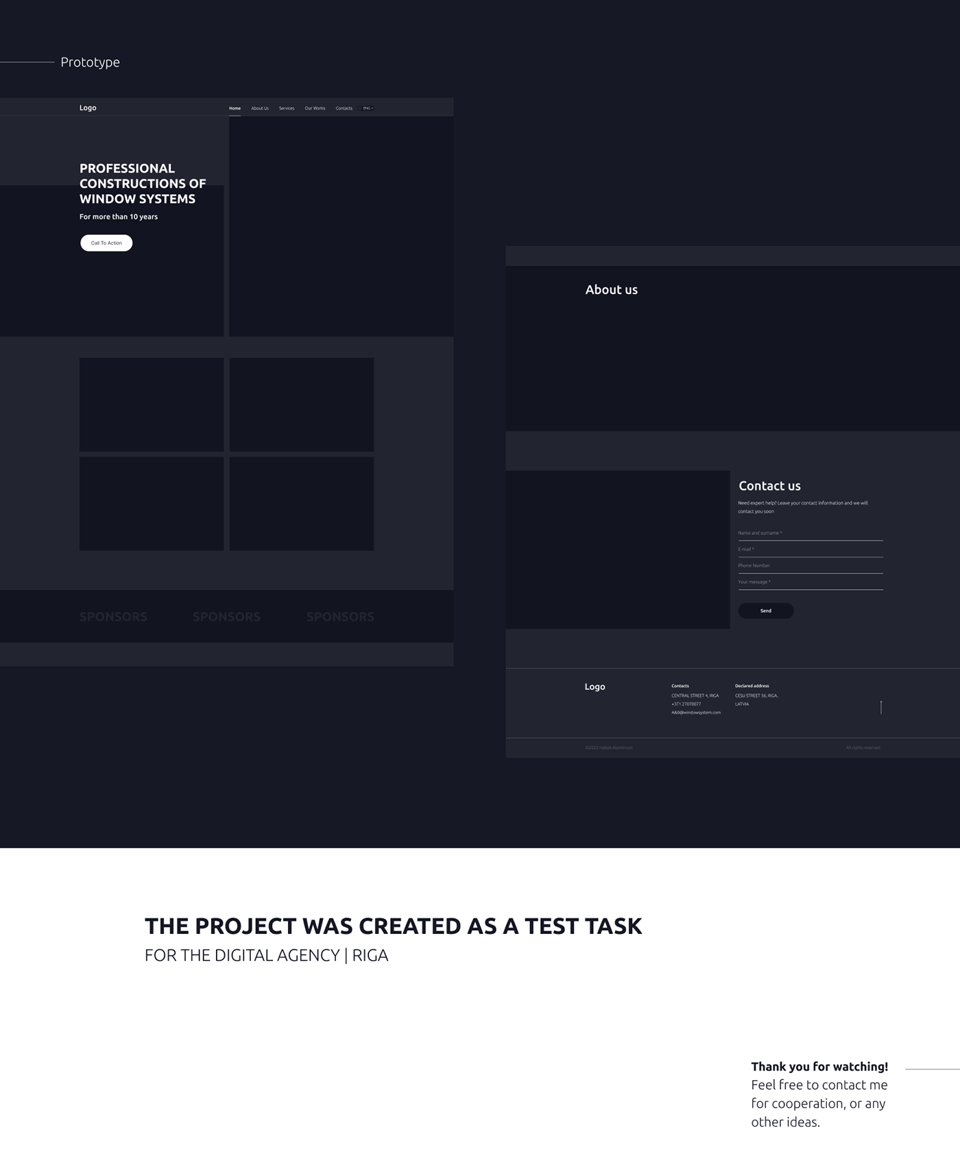 architecture company concept design Figma modern UI/UX Web Design  Website Window