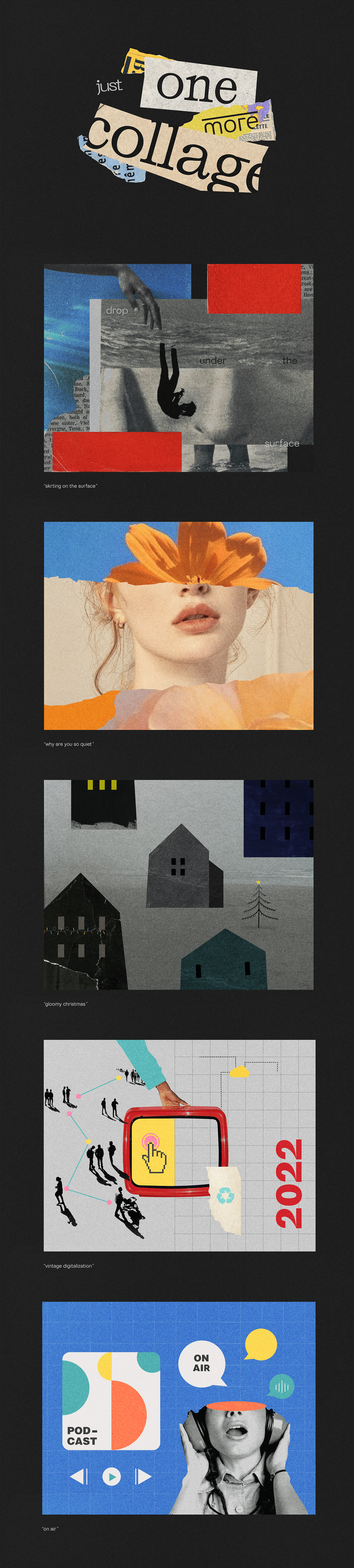 artwork collage Digital Art  graphic design  poetic collages Digital Collage type vintage