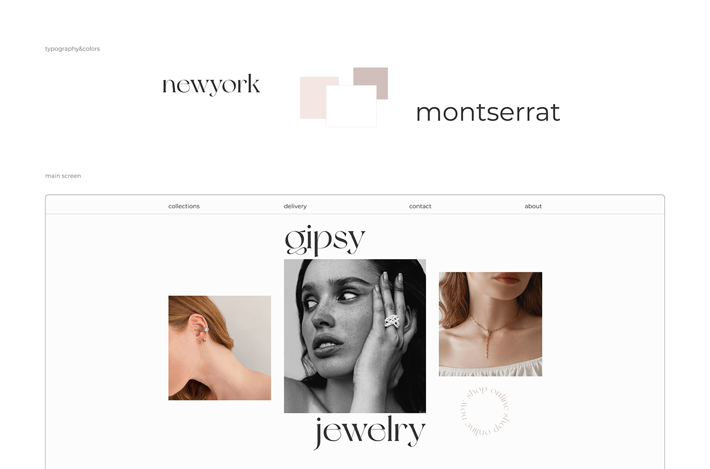 concept e-commerce jewelry online-store бижутерия интернет-магазин концепт